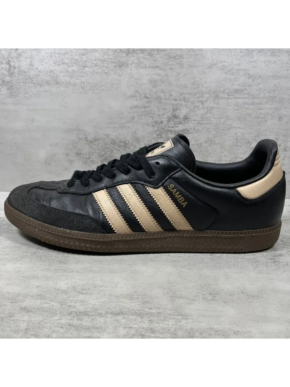Adidas Samba OG Sneakers - Men's Size 10.5 - Black Beige